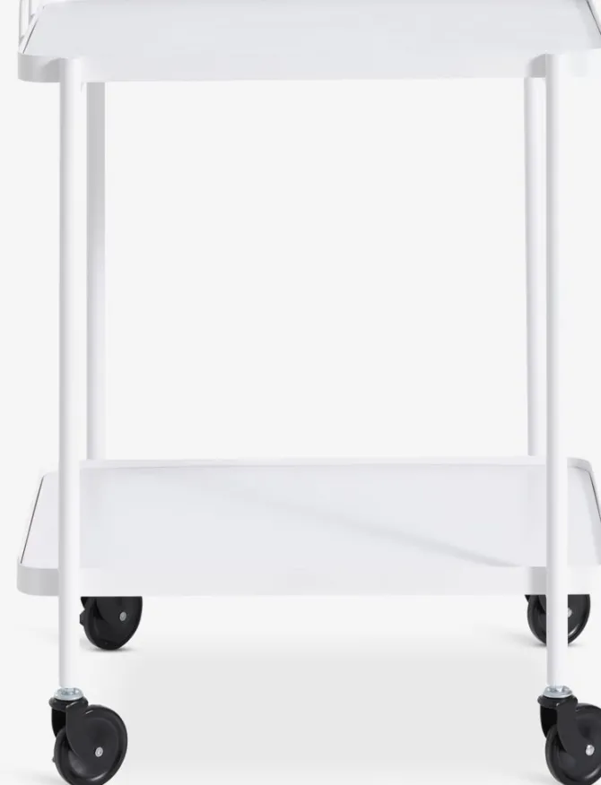 Rullebord GANGSTED 2 hylder hvid