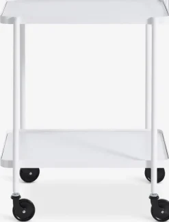 Rullebord GANGSTED 2 hylder hvid