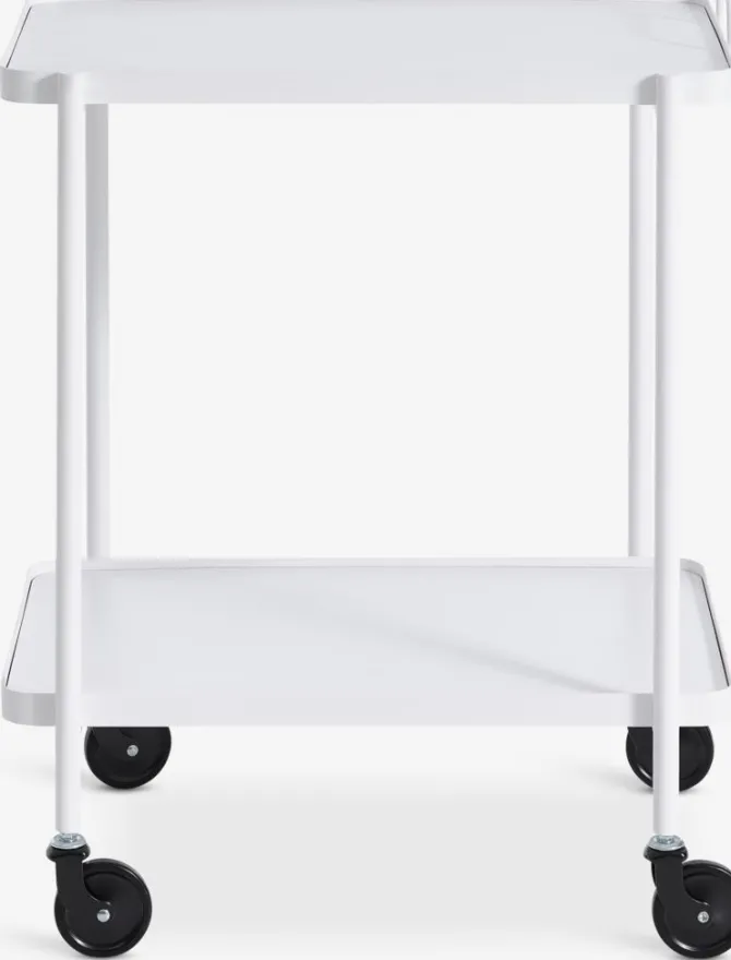 Rullebord GANGSTED 2 hylder hvid