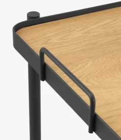 Rullebord GANGSTED 2 hylder egefarve/sort