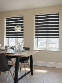 Rullegardin Duo ALSTEN 60x180cm m/kassetter sort