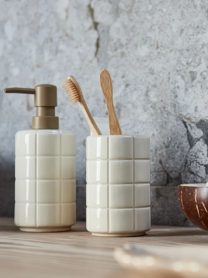 Sæbedispenser STENINGE beige