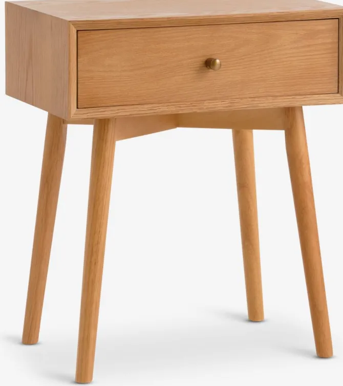 Sengebord HOKKSUND 1 skuffe brun