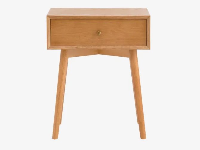 Sengebord HOKKSUND 1 skuffe brun