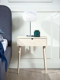 Sengebord ILBRO 1 skuffe natur