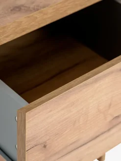 Sengebord LIMFJORDEN 2 skuffer natur egefarve