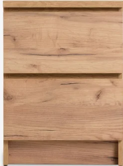 Sengebord LIMFJORDEN 2 skuffer natur egefarve
