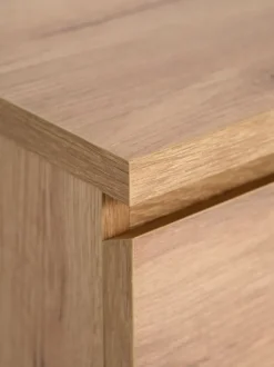 Sengebord LIMFJORDEN 2 skuffer natur egefarve