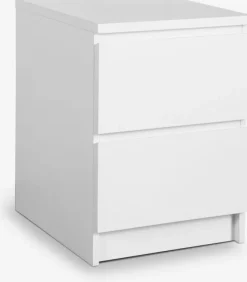 Sengebord LIMFJORDEN 2 skuffer hvid