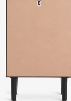 Sengebord ODENSE 2 skuffer egefarve/sort