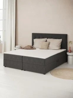 Sengegavl 180x122 H70 BUTTONS Grå-40