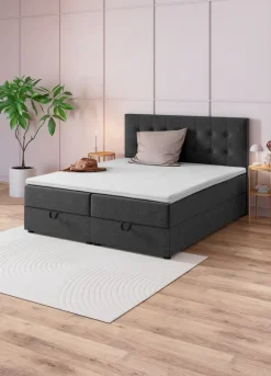 Sengegavl 180x122 H70 BUTTONS Grå-40