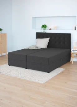 Sengegavl 180x122 H70 BUTTONS Grå-40