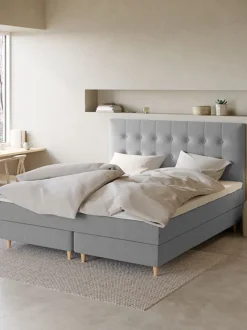 Sengegavl 180x122 H70 BUTTONS Grå-23