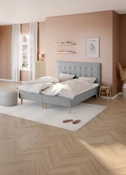 Sengegavl 180x122 H70 BUTTONS Grå-23