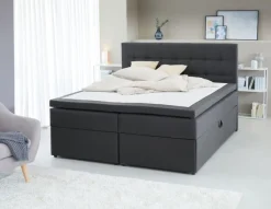 Sengegavl 180x125 H50 STITCHED Grå-41