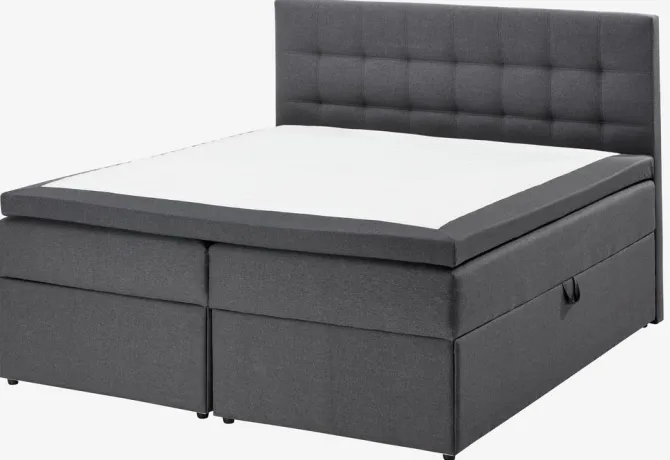 Sengegavl 180x125 H50 STITCHED Grå-41