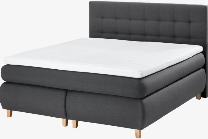 Sengegavl 180x125 H50 STITCHED Grå-41