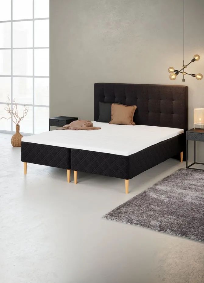 Sengegavl 180x125 H50 STITCHED Grå-41