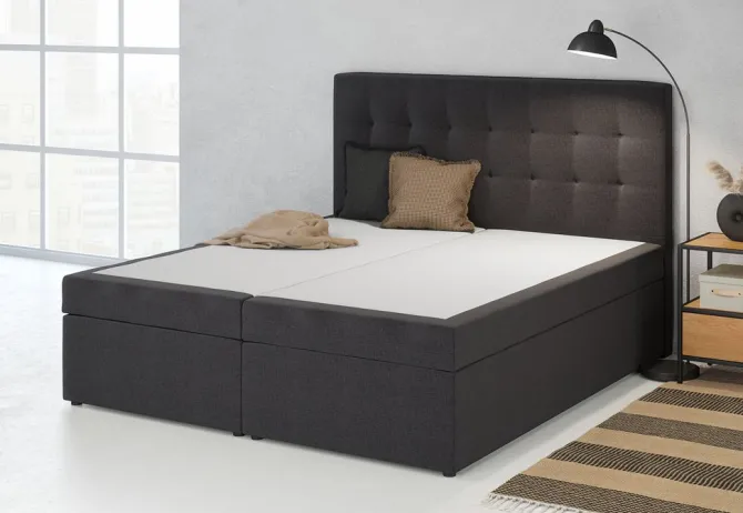 Sengegavl 180x125 H50 STITCHED Grå-41