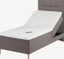 Sengegavl 180x125 H50 STITCHED Grå-21