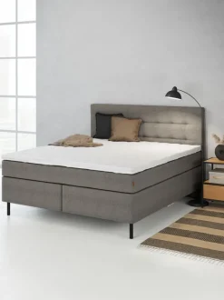 Sengegavl 180x125 H50 STITCHED Grå-21