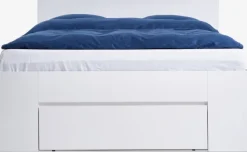 Sengeramme LIMFJORDEN 140x200 3 skuffer hvid