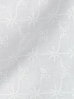 Sengetøj BIBI 140x200 hvid med broderi