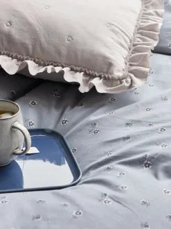 Sengetøj GERD satin 140x200 støvet blå