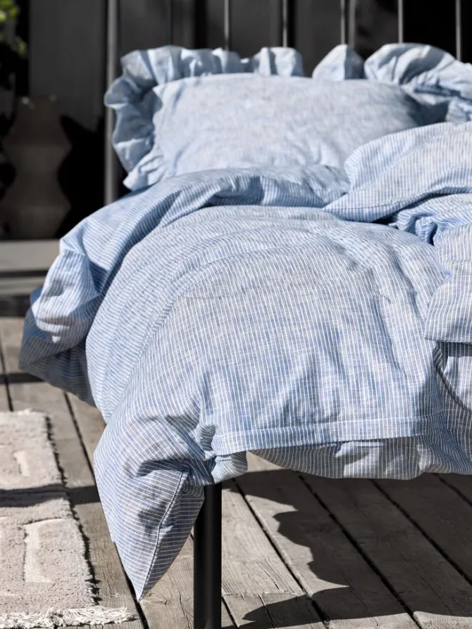 Sengetøj NINNA garnfarvet 140x200 blå