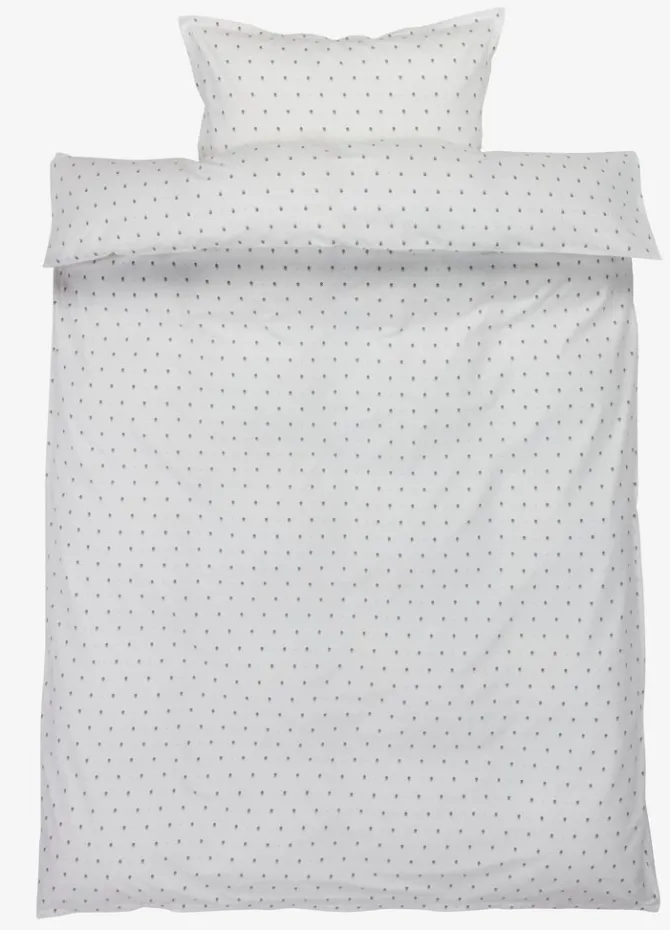 Sengetøj OLGA percale 140x200 blå/hvid