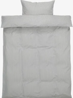 Sengetøj SUS percale garnfarvet 140x200 hvid/grå