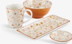 Skål VETLE Ø10xH3cm m/blomster