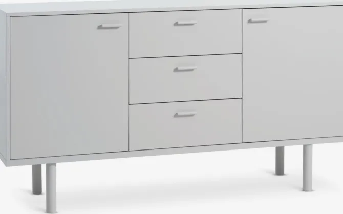 Skænk BELLELUND 2 låger 3 skuffer beige