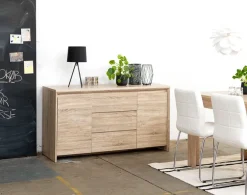 Skænk HASLUND 2 låger 3 skuffer eg