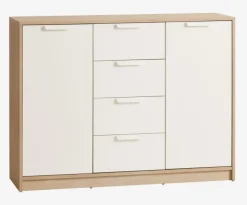 Skænk JENSLEV 2 låger 4 skuffer eg/hvid