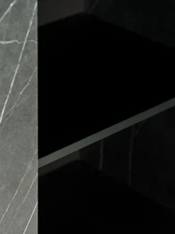 Skænk KRONDAL 3 låger sort/marmorfarve