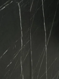 Skænk KRONDAL 3 låger sort/marmorfarve