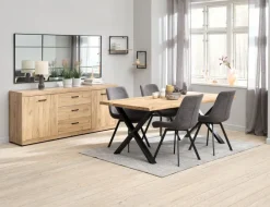 Skænk LINTRUP 2 låger 3 skuffer egefarve