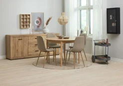 Skænk LINTRUP 2 låger 3 skuffer egefarve