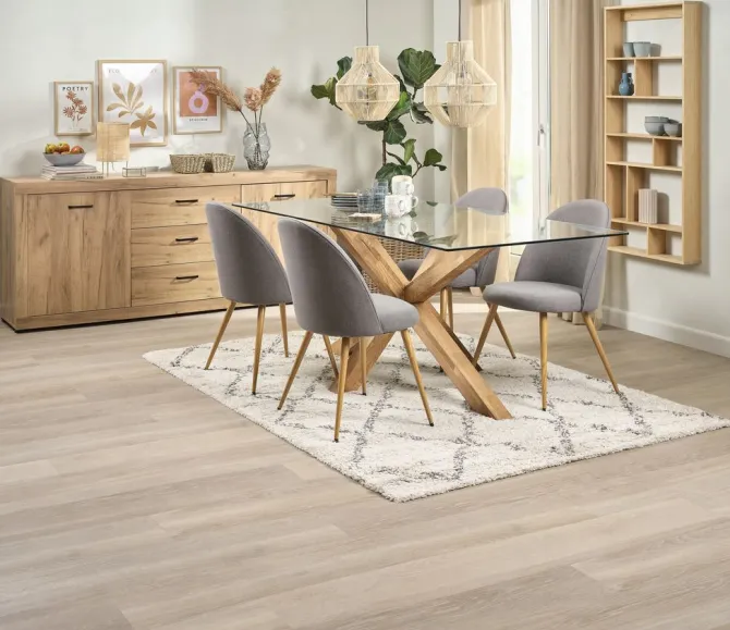 Skænk LINTRUP 2 låger 3 skuffer egefarve