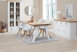 Skænk MARKSKEL 3 låger hvid/egefarve