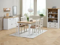 Skænk MARKSKEL 3 låger hvid/egefarve