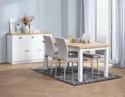 Skænk MARKSKEL 3 låger hvid/egefarve