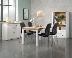 Skænk MARKSKEL 3 låger hvid/egefarve