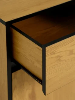 Skænk ODENSE 3 låger 3 skuffer eg/sort