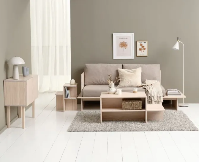 Skænk SOLLERUP 2 låger massiv fyr