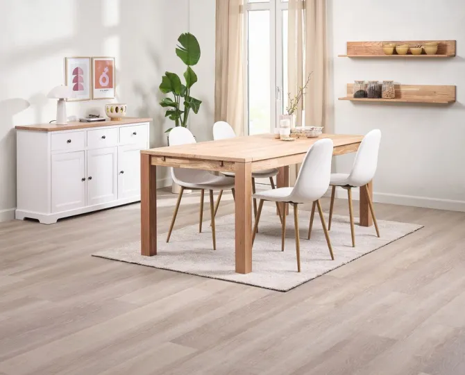 Skænk VISLINGE 3 låger 3 skuffer natur/hvid