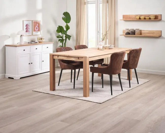 Skænk VISLINGE 3 låger 3 skuffer natur/hvid