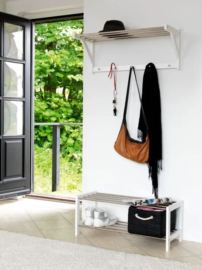 Skoreol EGESKOV 2 hylder stål/hvid